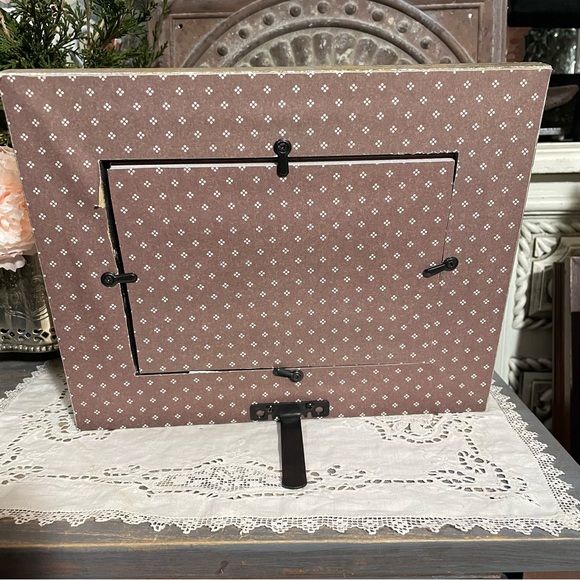 Antique Silver Butterfly botanical appliqué picture frame dark academia cottage - Picture 7 of 7